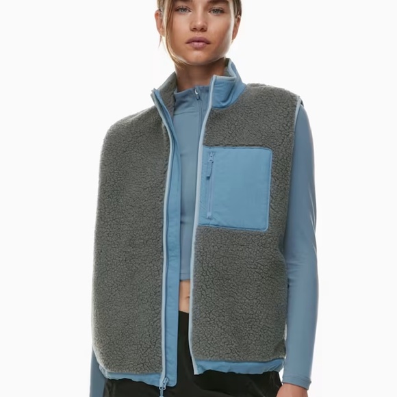 TNA Jackets & Blazers - Aritzia Snoblock Polar Shred Vest – Windproof Polar Fleece, Relaxed Fit (Large)